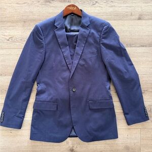 Men's J Crew Navy Single-Breasted Suit - Classic Tailoring